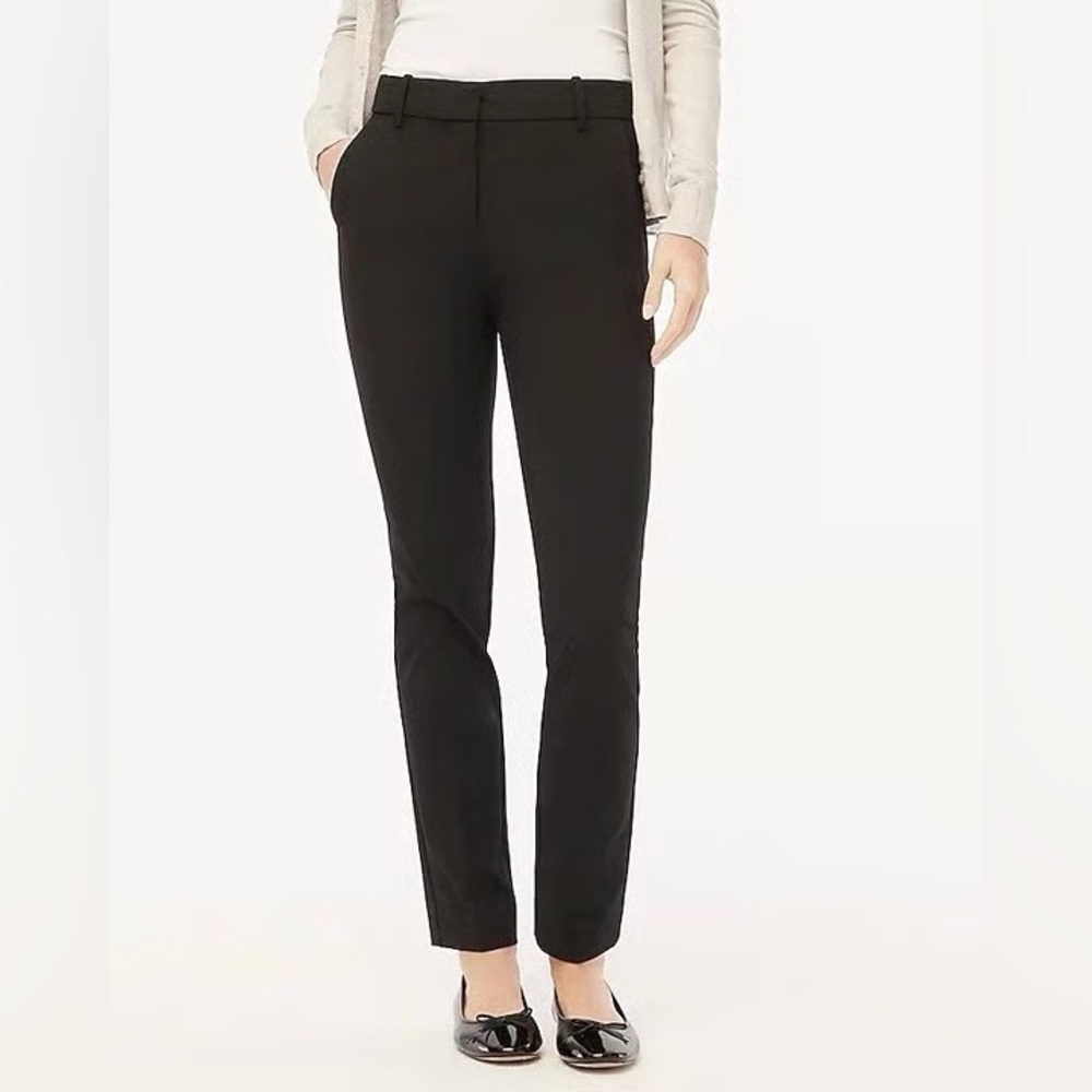 NWT J Crew Slim-fit full-length trouser pant black women's 12 career office